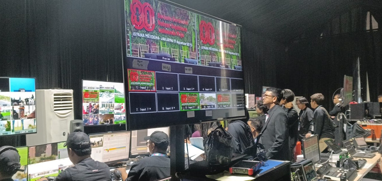 Master Control Room HUT RI ke-80 di Istana Merdeka Jakarta